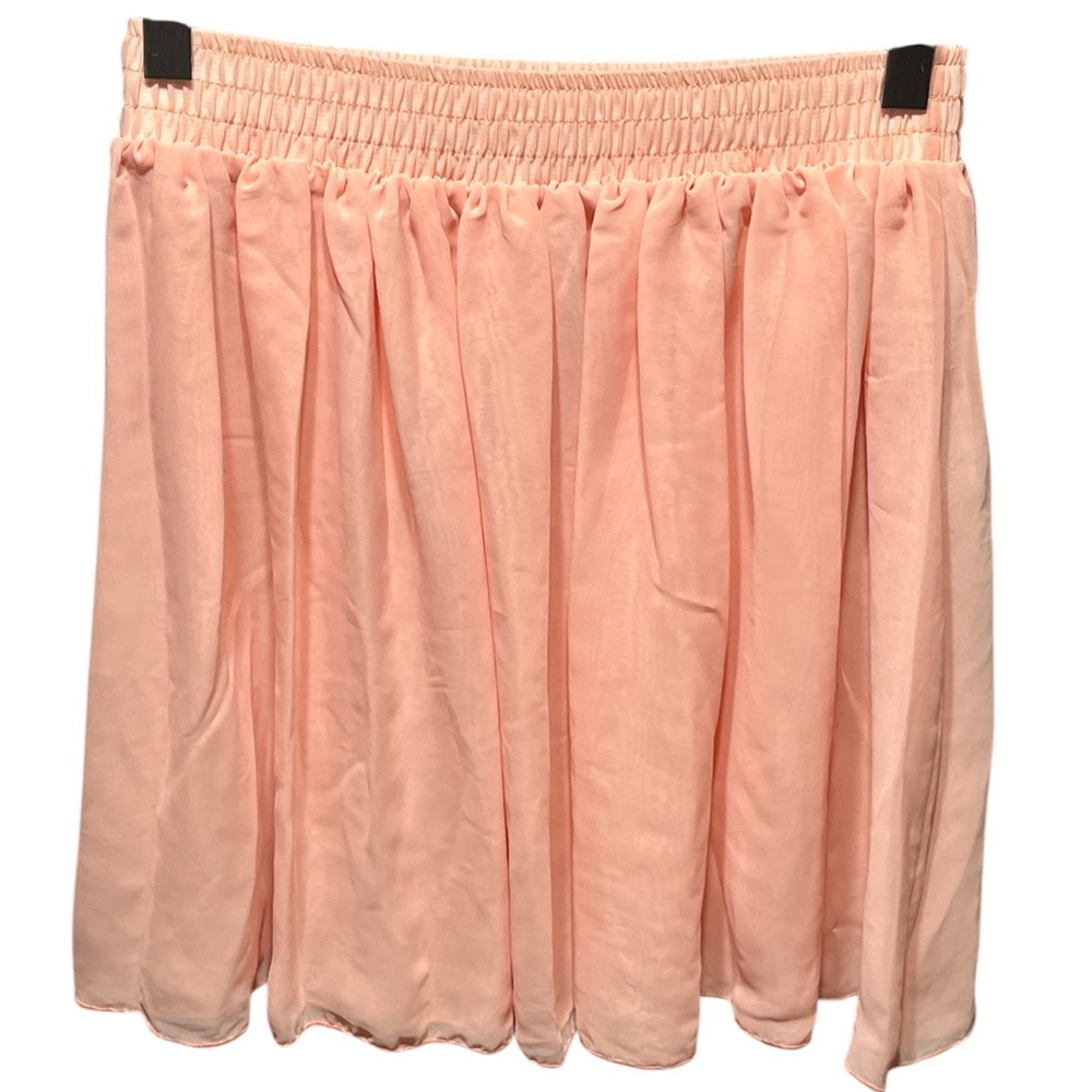 American Apparel Soft Peach Mini Blush Chiffon Skirt